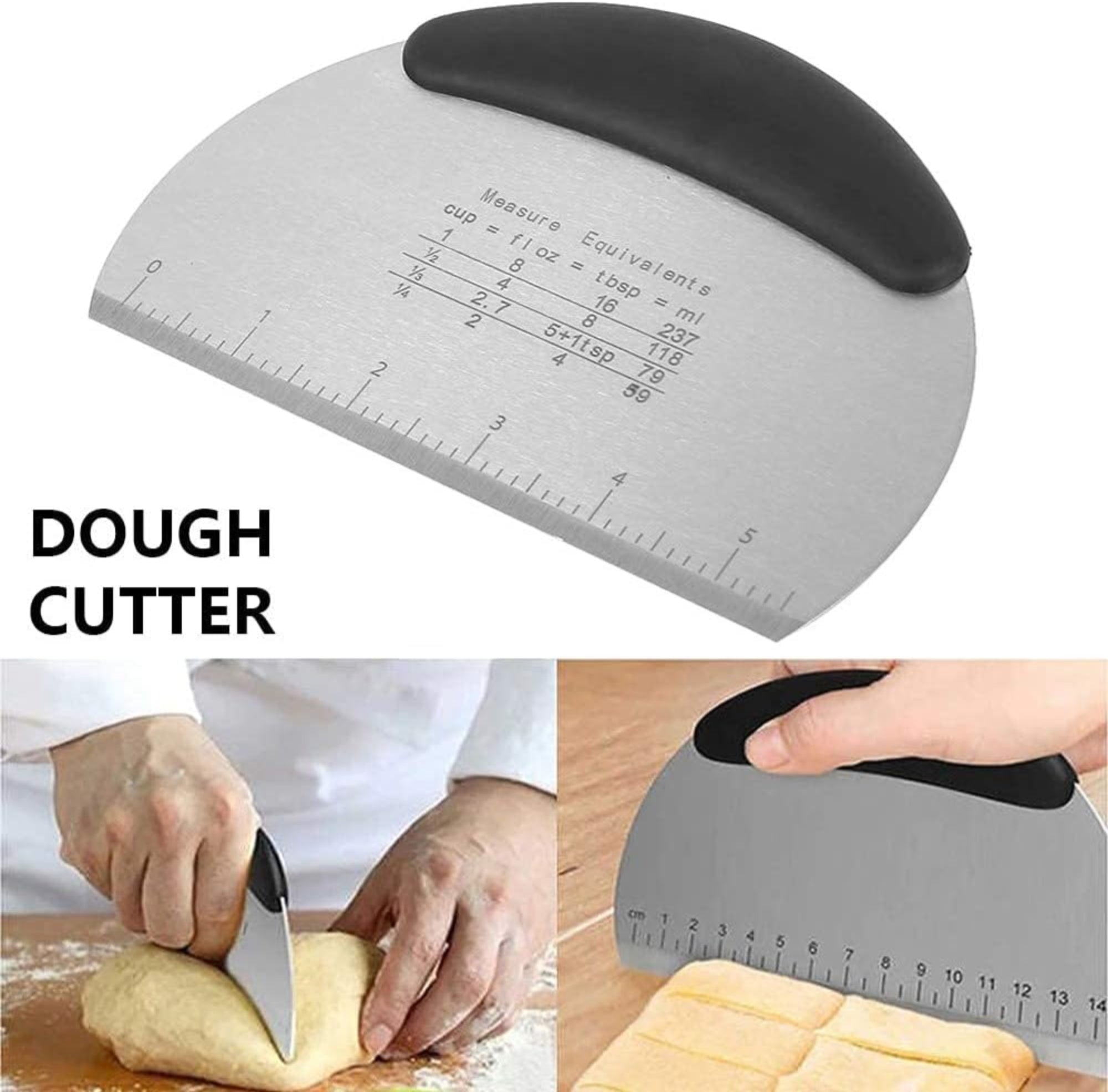 Stainless steel pastry dough pizza flour bread cutter scraper cake baking tool