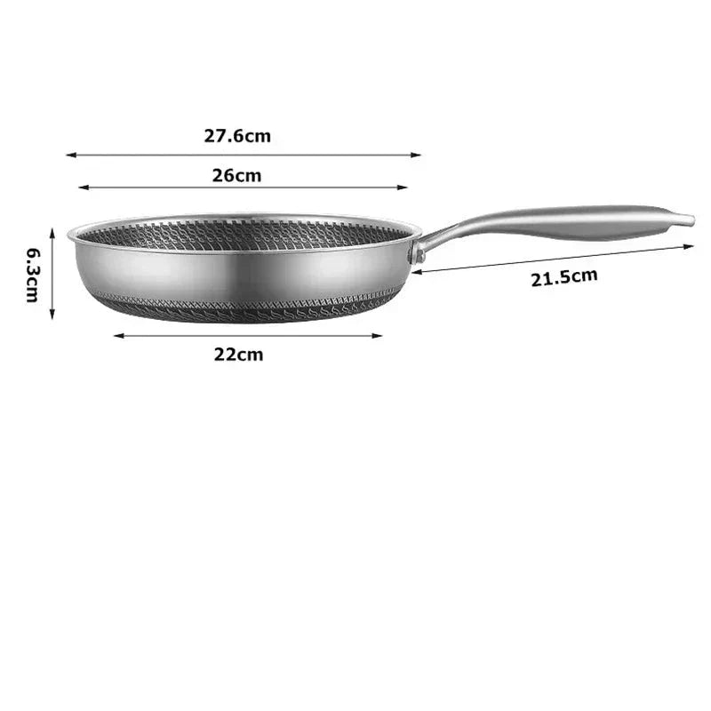 Tri ply stainless steel non stick frying pan 28 cms without lid