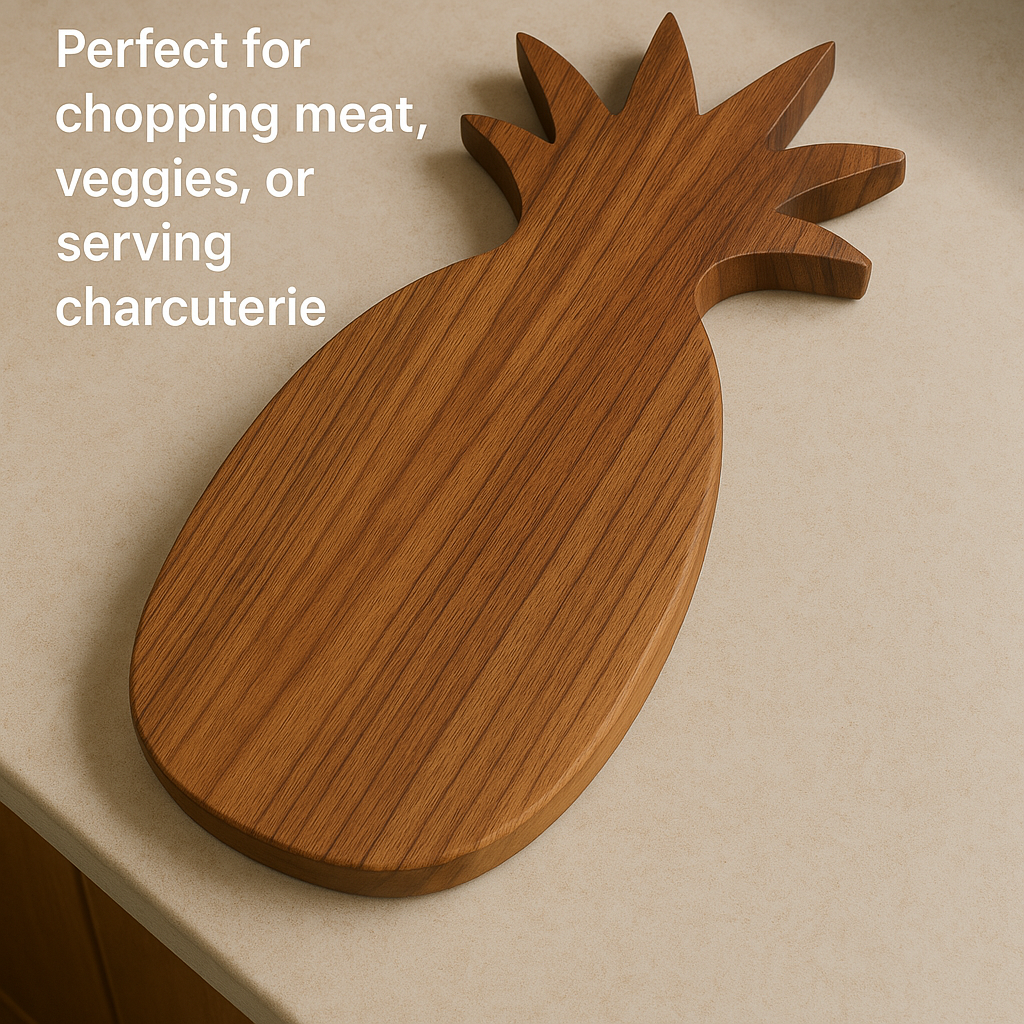 Wooden Chopping Board - Teak Wood | Pineapple Shaped