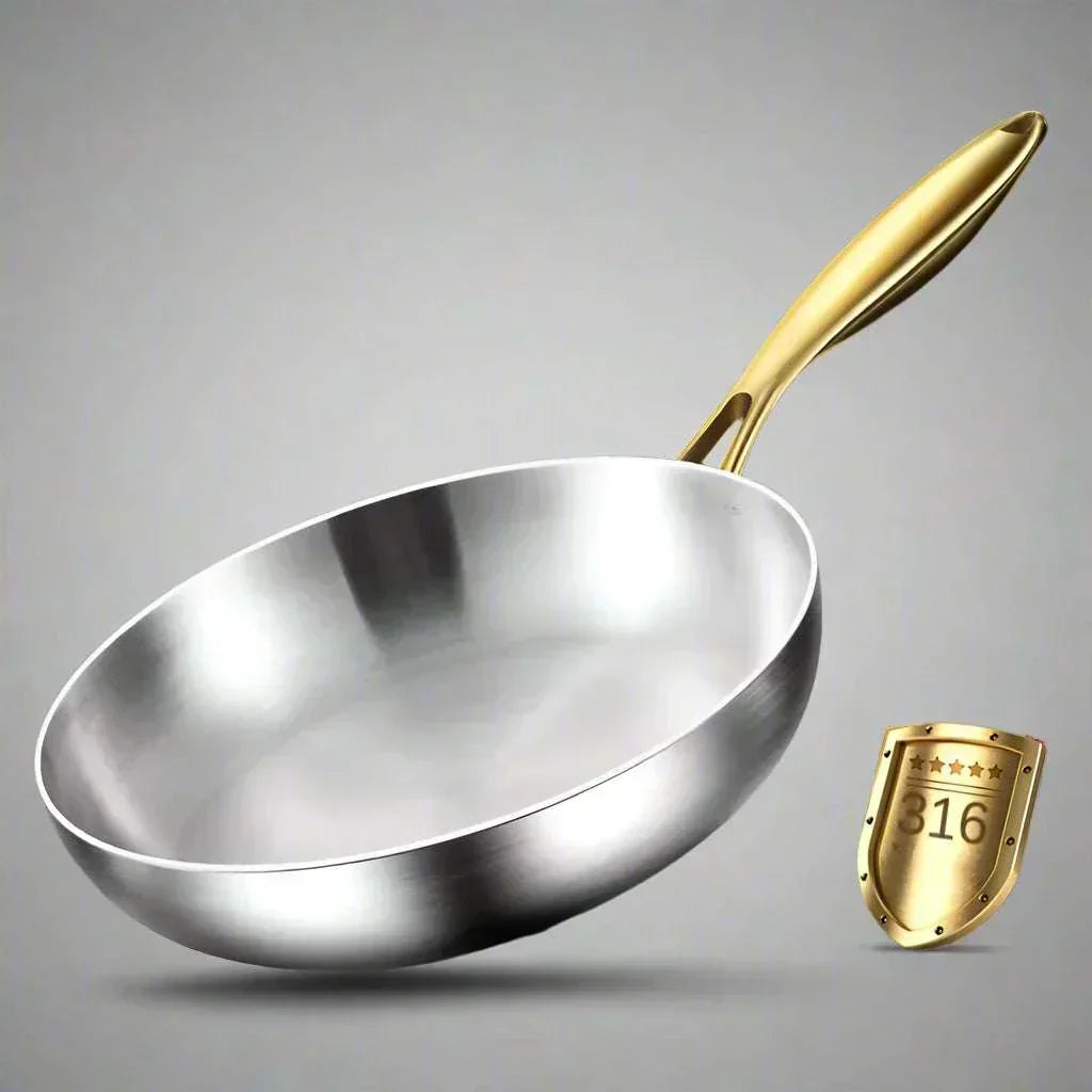 7 ply stainless steel frying pan wok cookware main