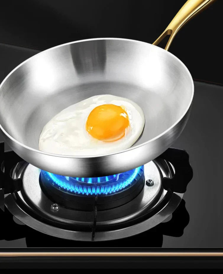 7 ply stainless steel frying pan wok cookware for eggs