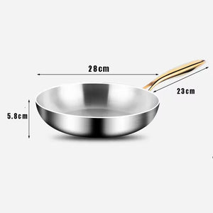 Titanium stainless steel wok