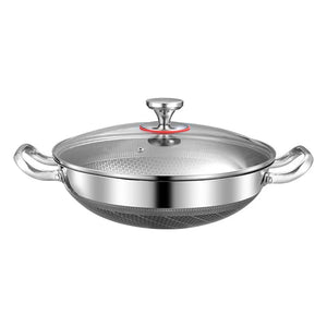 Scratch-resistant stainless steel stock pot for efficient heat retention and cooking control