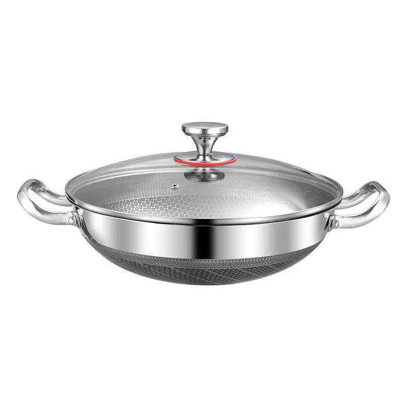 Scratch-resistant stainless steel stock pot for efficient heat retention and cooking control