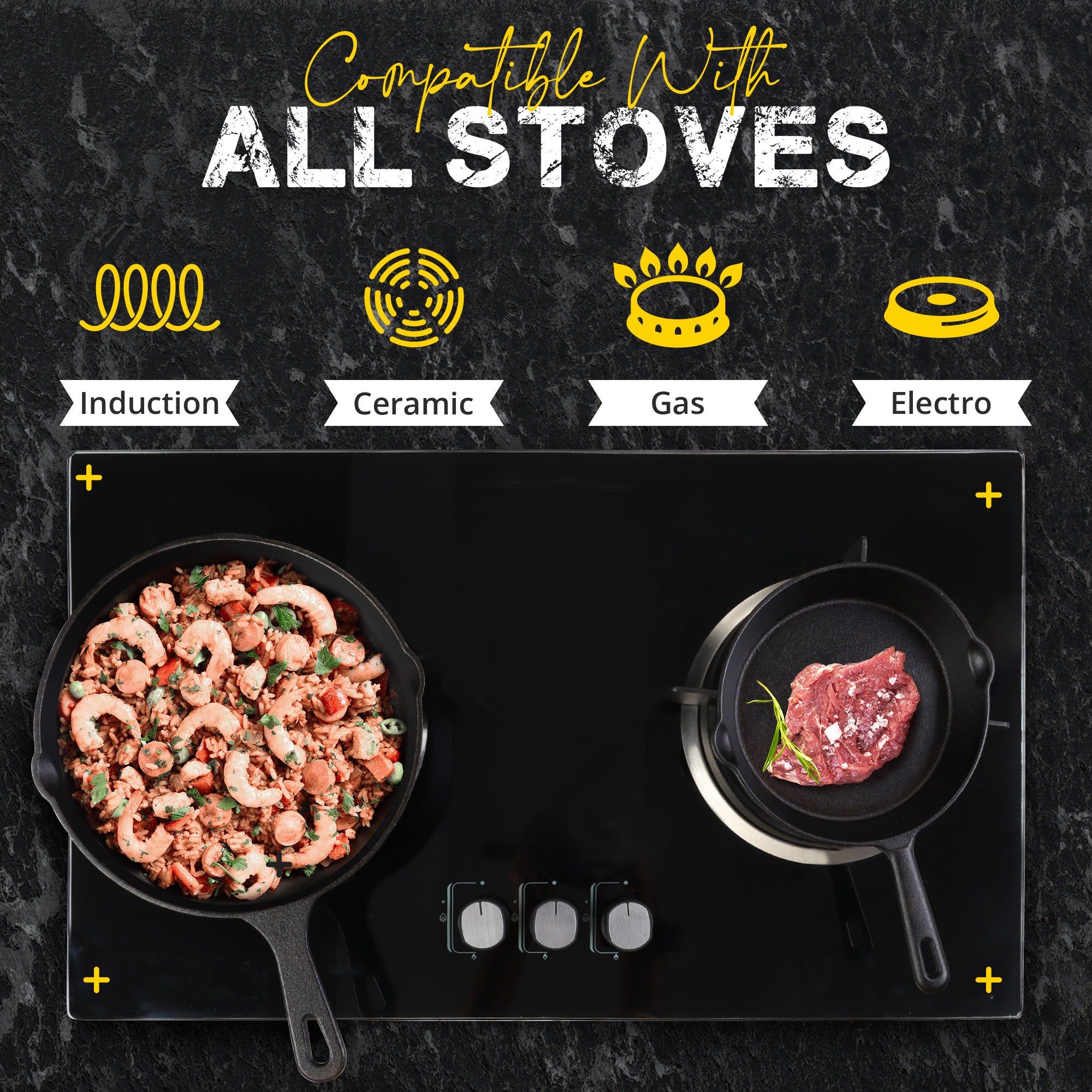 cast iron frying pan induction safe