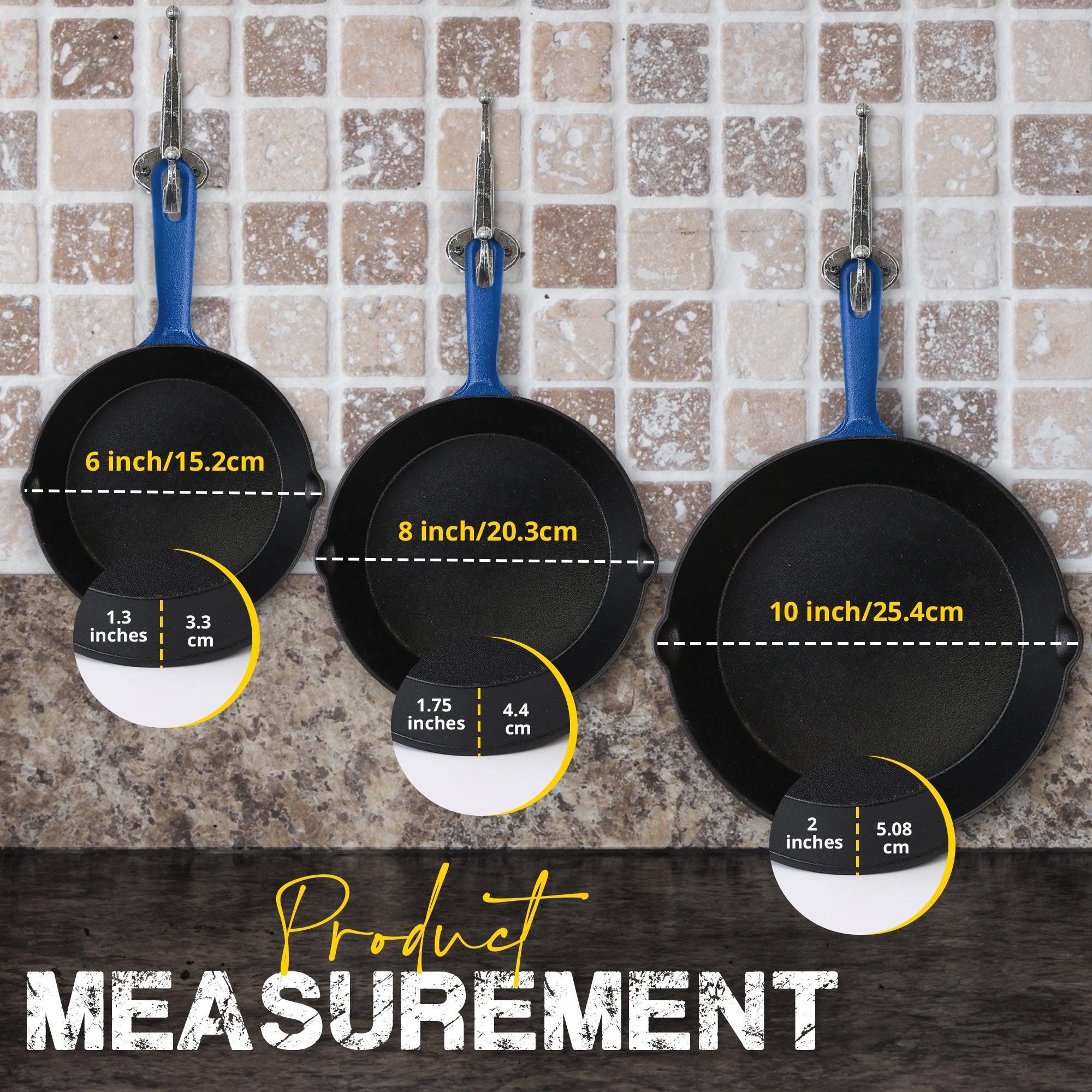 iron skillet pan sizes