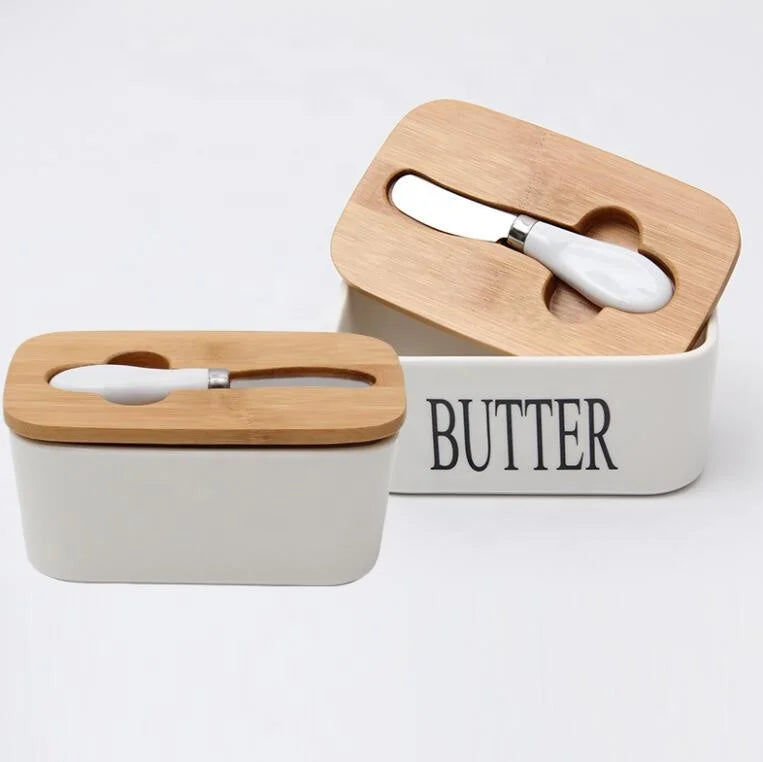 butter dish with knife holder