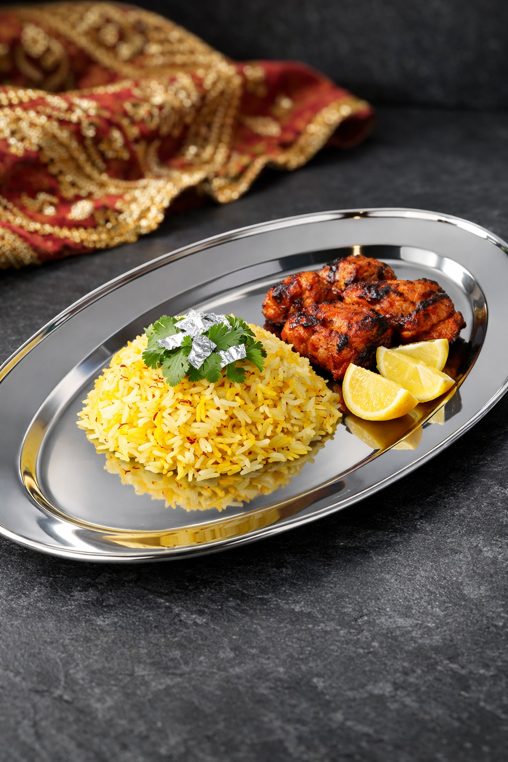 stainless steel serving tray