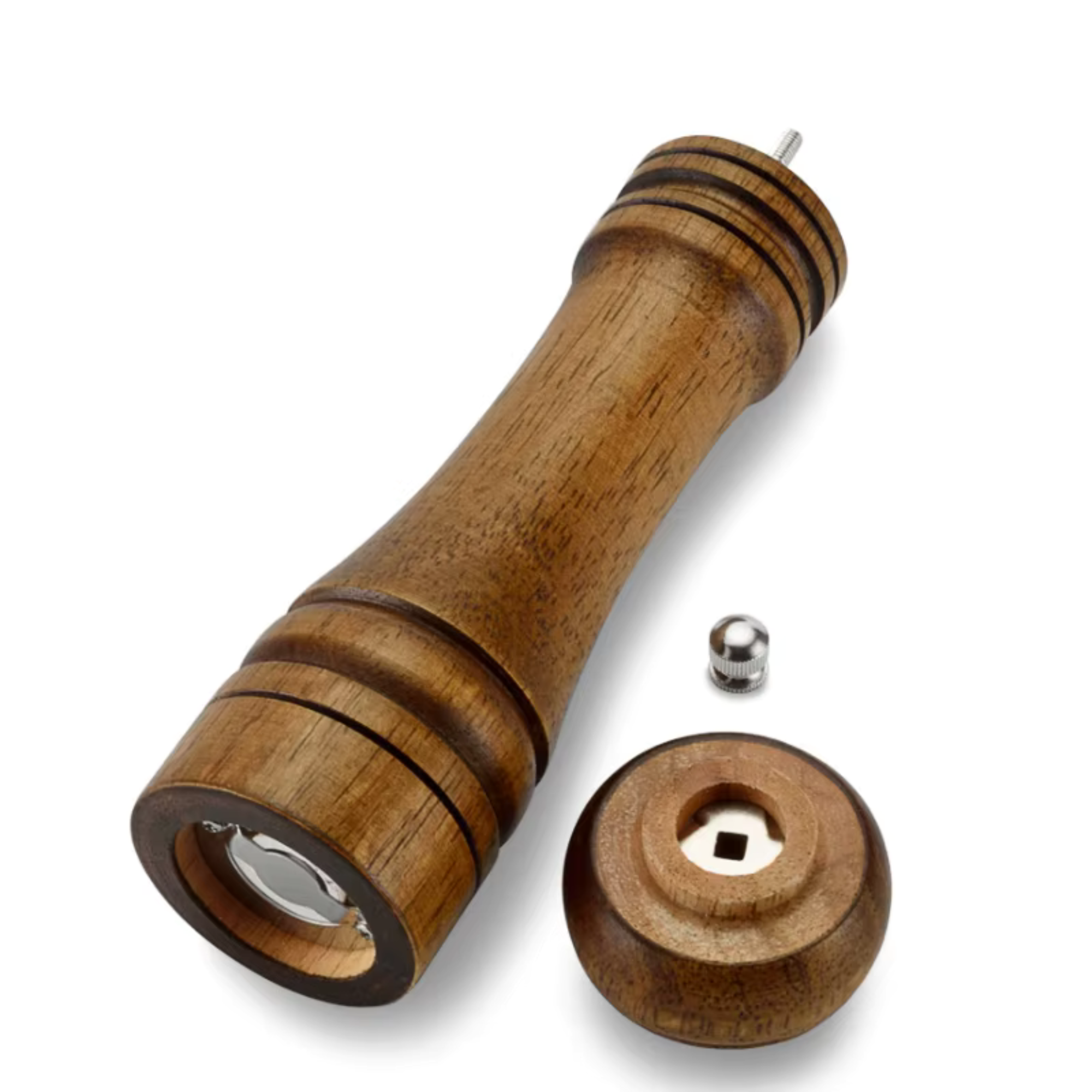 wooden pepper mill for fine and coarse grinding