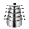 5PCS Stainless Steel Saucepan Set - Induction Compatible