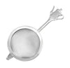 Stainless steel fine mesh tea strainer with kettle embossed on handle