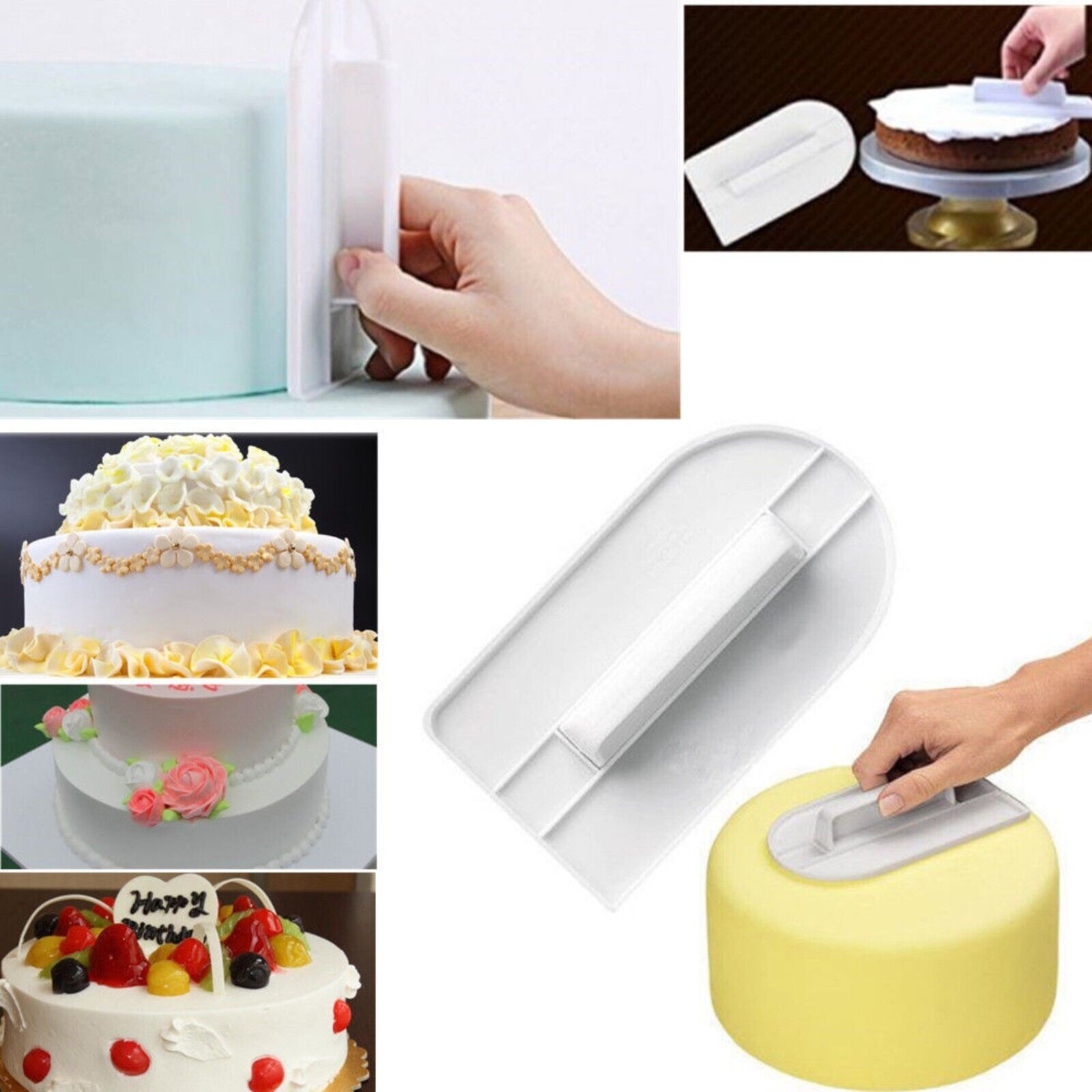 Rotating cake turntable decorating dessert display stand icing smoother kitchen