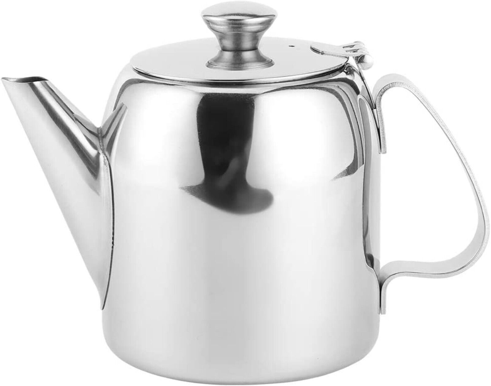 Stainless steel 600ml tea pot spout lid handle kitchen coffee metal vintage new