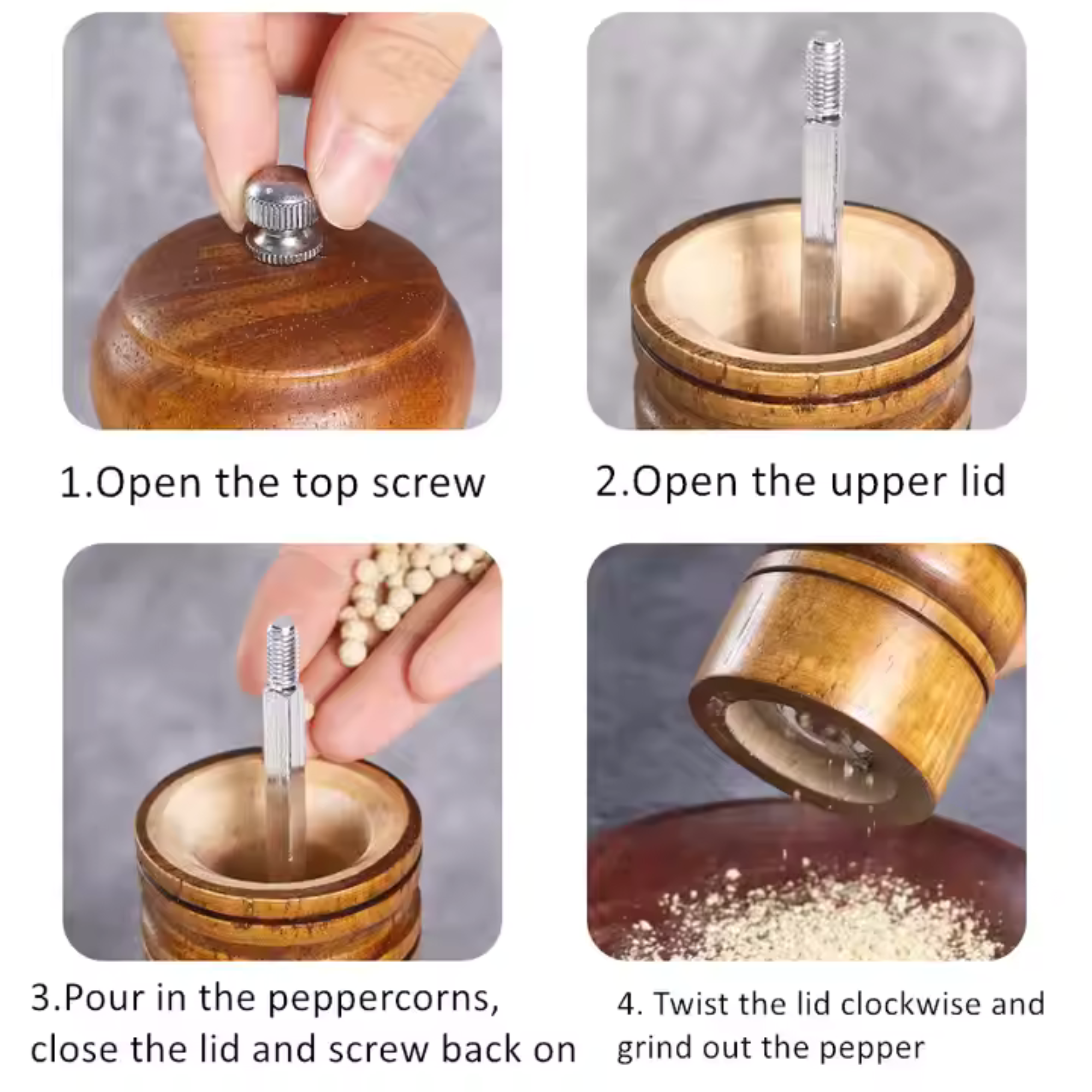 How to use a pepper mill grinder